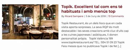 Restaurants Recomanats Barcelona Topik