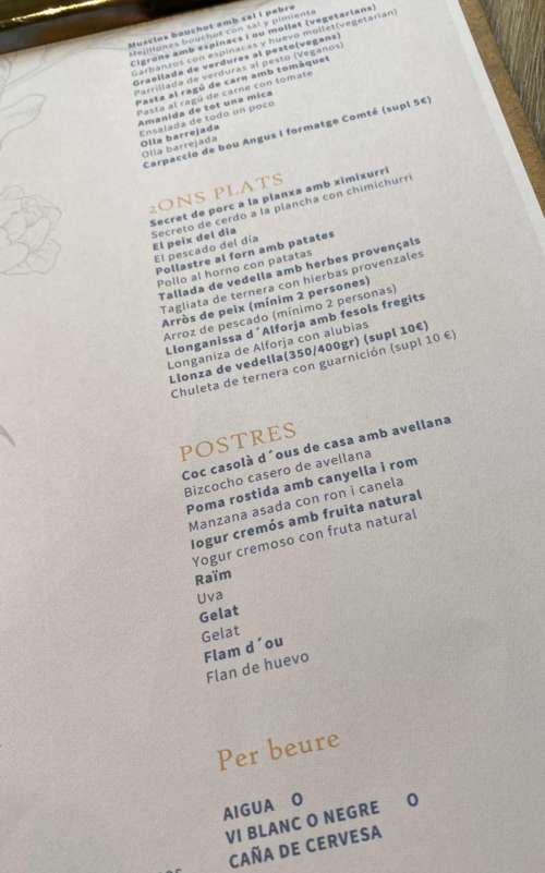 La Giberga menu